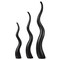 Uniquewise Tall Animal Horn Shape Floor Vase: Elegant Ceramic Black Accent, Antler Design, Set of 3 QI004040.3 - alternate 1